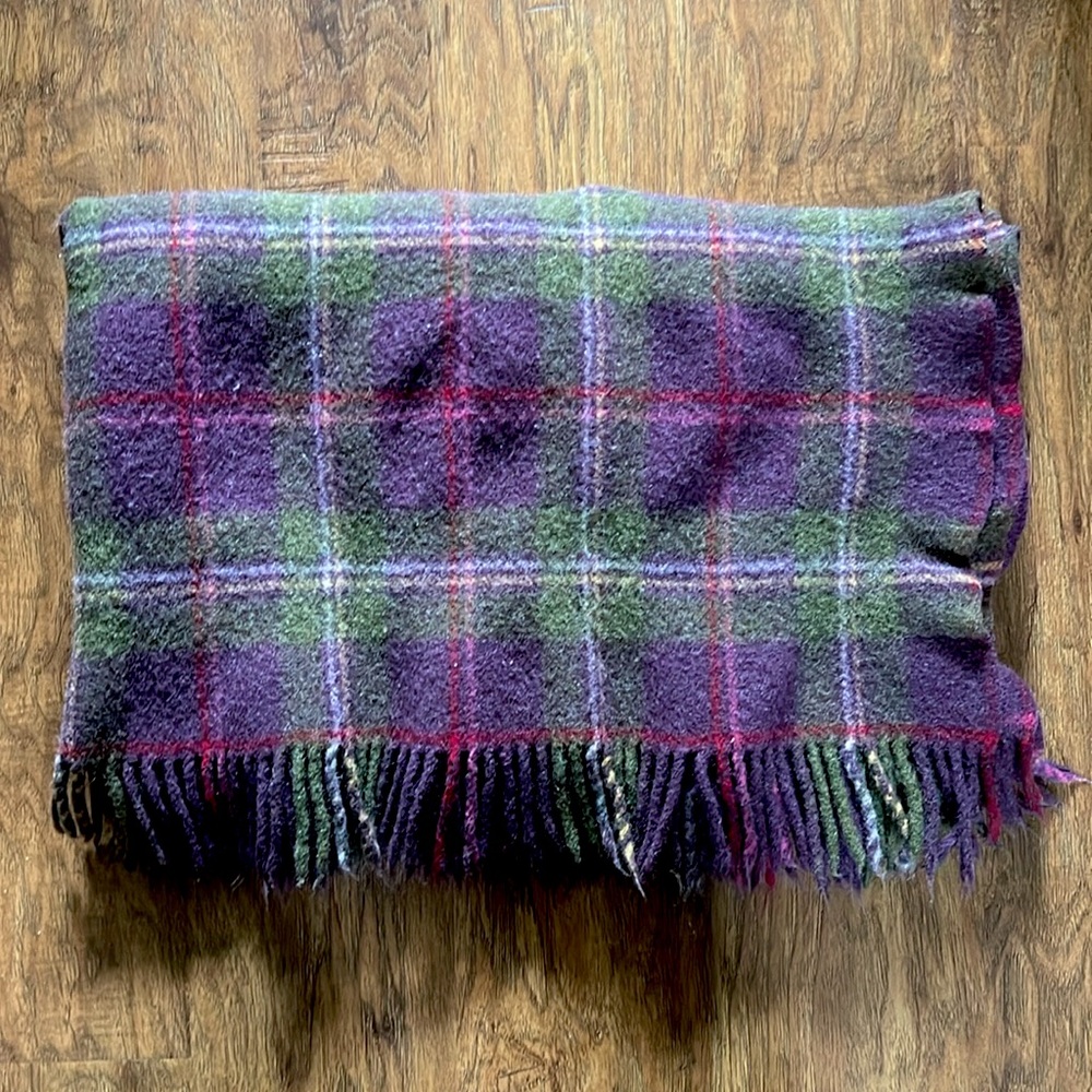 Pendleton vintage plaid wool throw blanket